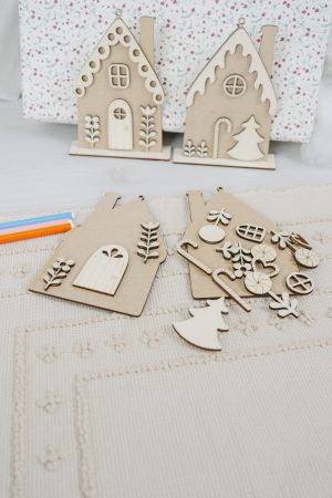 Casinhas de Natal para colorir