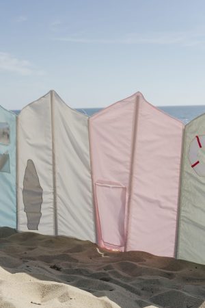 Pára-vento Duplo em Formato de Casinhas